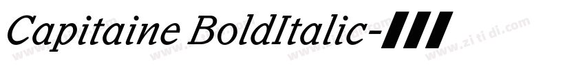 Capitaine BoldItalic字体转换